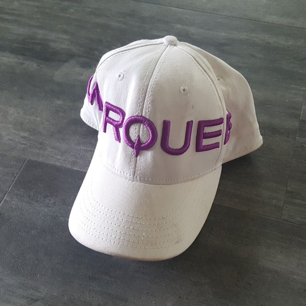 White Purple Marquee Trucker Lid